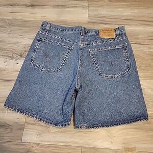 Vintage Levi's 550 Shorts Mens 38 Blue Y2K Baggy Skater Relaxed Denim USA Made